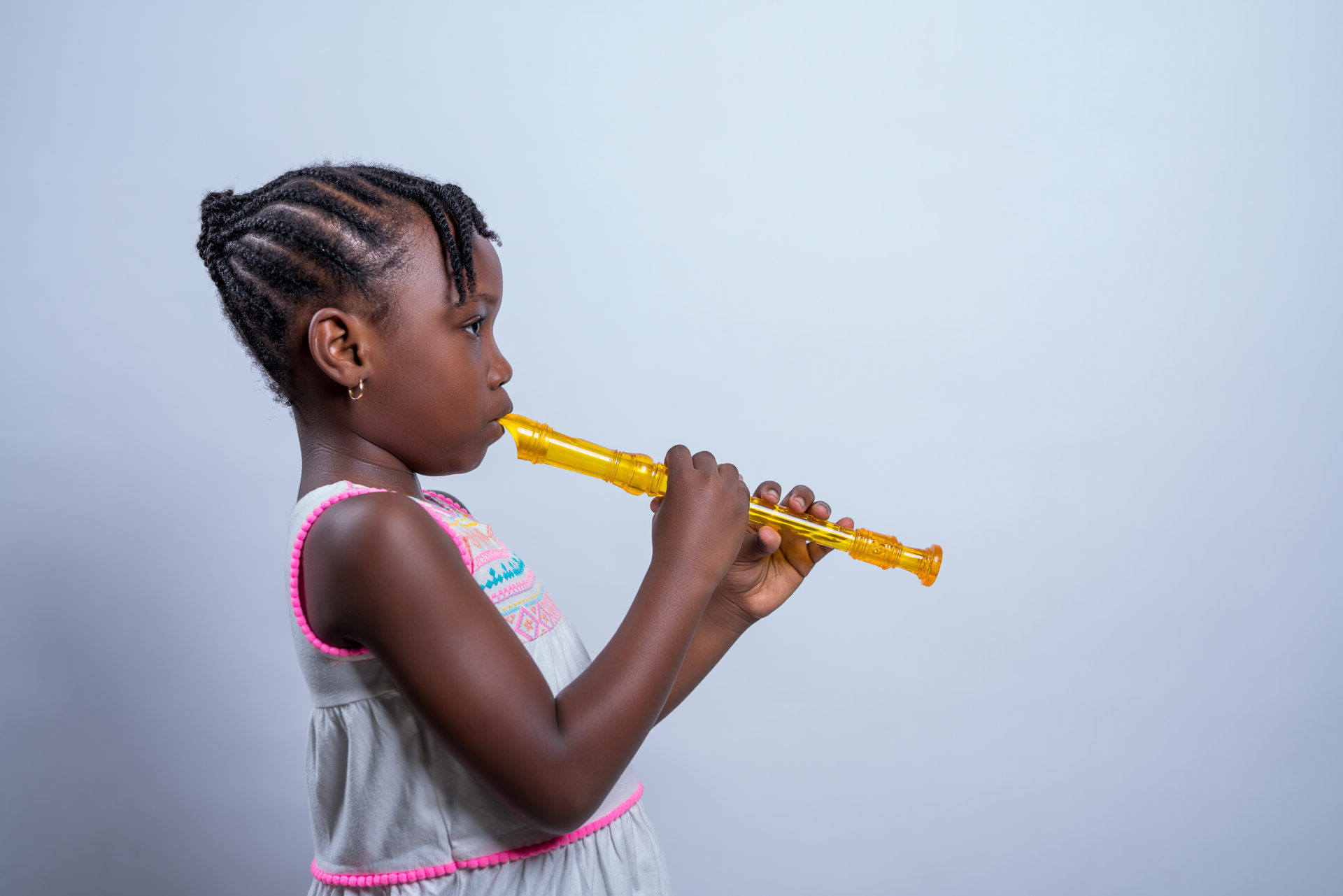 African,American,Girl,With,Recorder